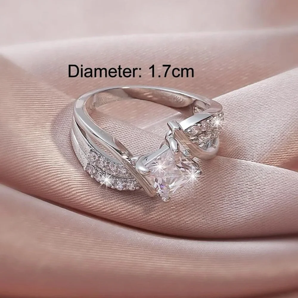 Solitaire Diamond Simulator Zircon Ring